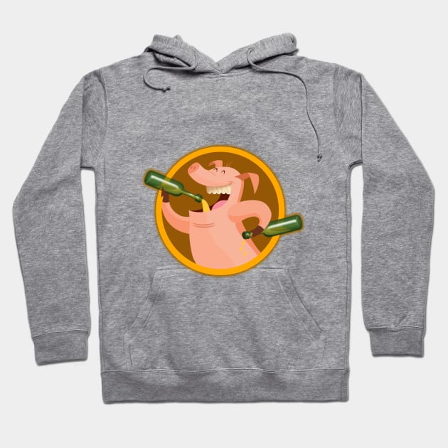 drink like a pig Hoodie by richhwalsh